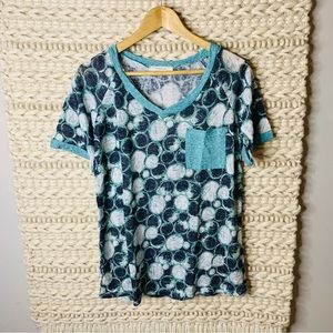 Entro Circle Pattern Bubble Print Top
